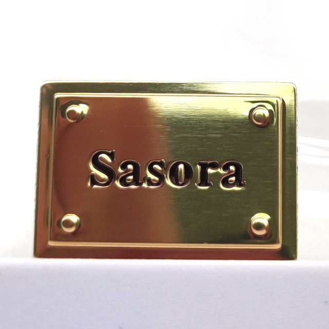 Custom Luxury Metal Perfume Labeling – Arabic & English Logo Metal Sticker