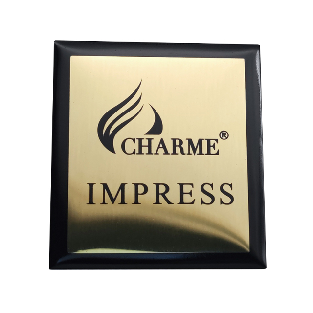 Custom Luxury Metal Perfume Labeling – Arabic & English Logo Metal Sticker