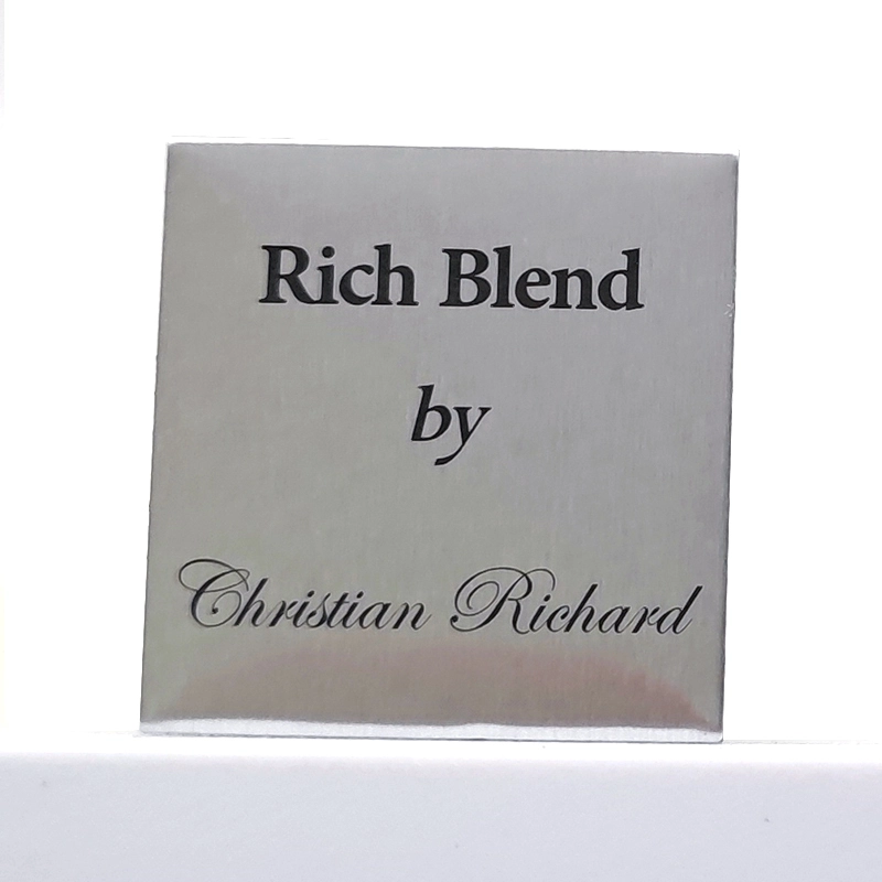Custom Square Mirror Gold Metal Label for Luxury Brand Packaging
