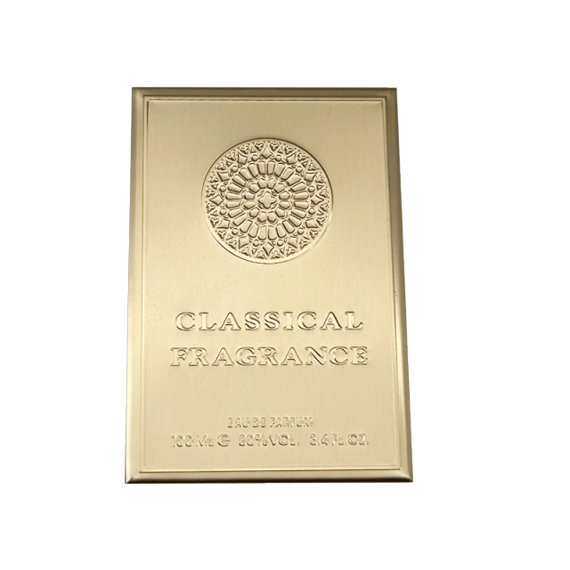 Custom Gold Metal Perfume Labeling | PRIDE MOONLIGHT EDP Luxury Metal Sticker