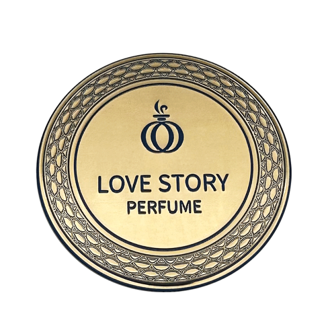 Luxury Gold Foil Metal Perfume Labeling | Riyadh Flower Series Custom Metal Label