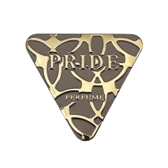 Custom Gold Metal Perfume Labeling | PRIDE MOONLIGHT EDP Luxury Metal Sticker