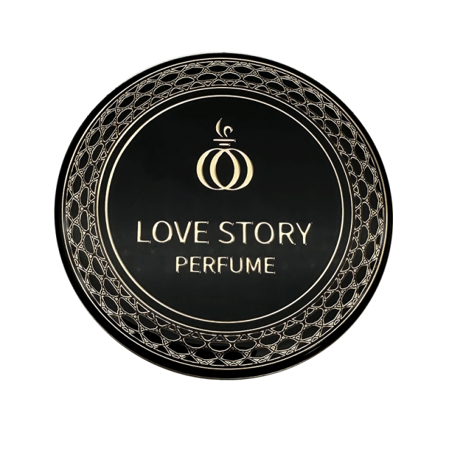 Custom Red Metal Perfume Labeling | NIGHT Series Luxury Embossed Metal Sticker