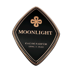 Custom Red Metal Perfume Labeling | NIGHT Series Luxury Embossed Metal Sticker