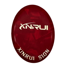 Custom Red Metal Perfume Labeling | NIGHT Series Luxury Embossed Metal Sticker