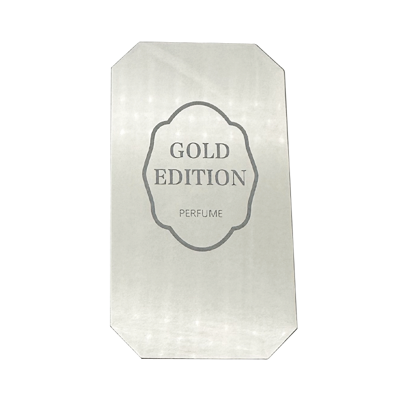 High-End Metal Perfume Label with Floral Logo | MOONLIGHT PERFUME Custom Sticker