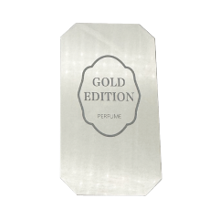 High-End Metal Perfume Label with Floral Logo | MOONLIGHT PERFUME Custom Sticker