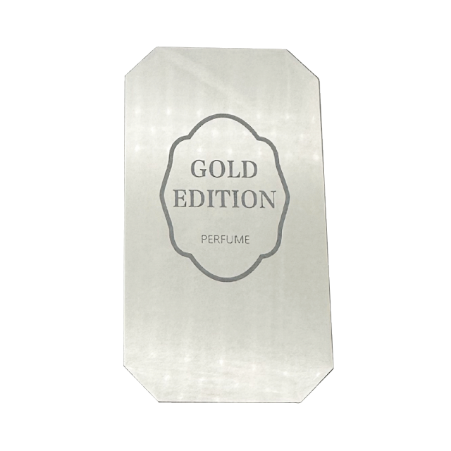 High-End Metal Perfume Label with Floral Logo | MOONLIGHT PERFUME Custom Sticker