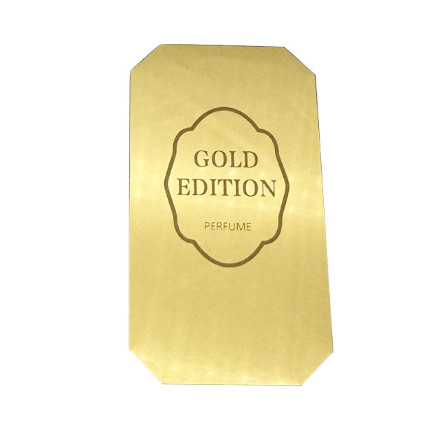 High-End Metal Perfume Label with Floral Logo | MOONLIGHT PERFUME Custom Sticker