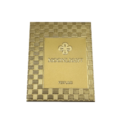 Luxury Gold Foil Metal Perfume Labeling | Riyadh Flower Series Custom Metal Label