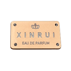High-End Metal Perfume Label with Floral Logo | MOONLIGHT PERFUME Custom Sticker