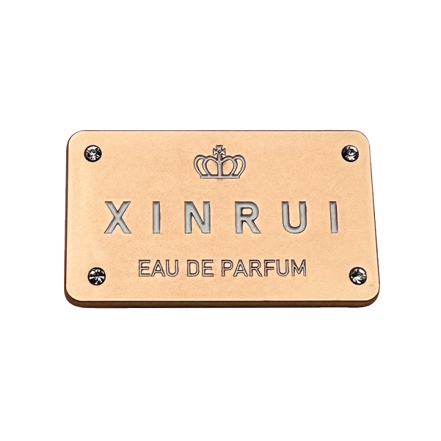 High-End Metal Perfume Label with Floral Logo | MOONLIGHT PERFUME Custom Sticker