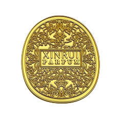 High-End Metal Perfume Label with Floral Logo | MOONLIGHT PERFUME Custom Sticker