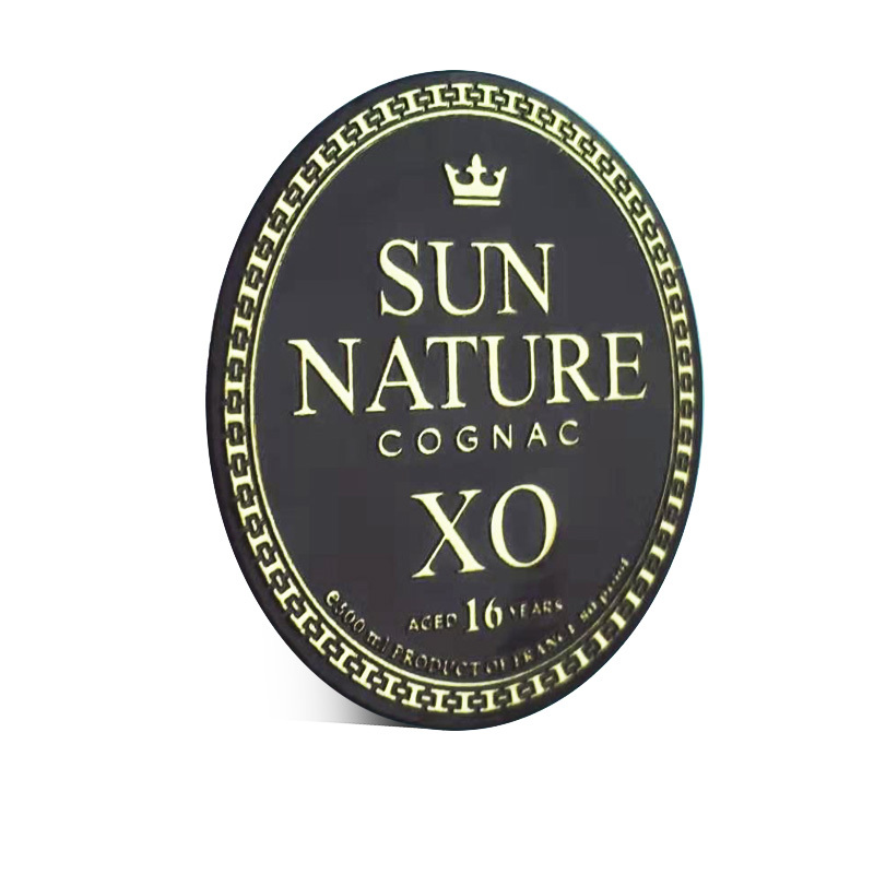 Custom XO cognac metal wine label
