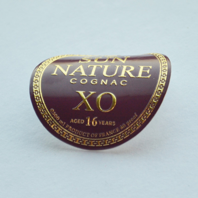 Custom XO cognac metal wine label