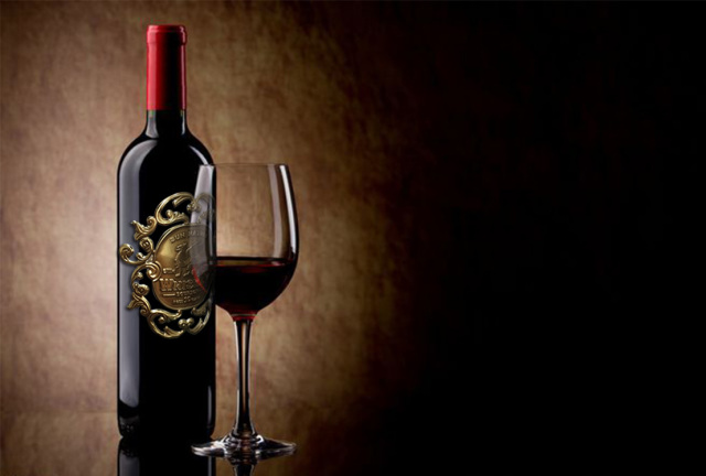 Custom XO cognac metal wine label