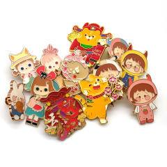 Traditional Style Metal And Enamel Badges Soft Lapel Hard Anime Pins Custom Dyed For Wholesale For Hats