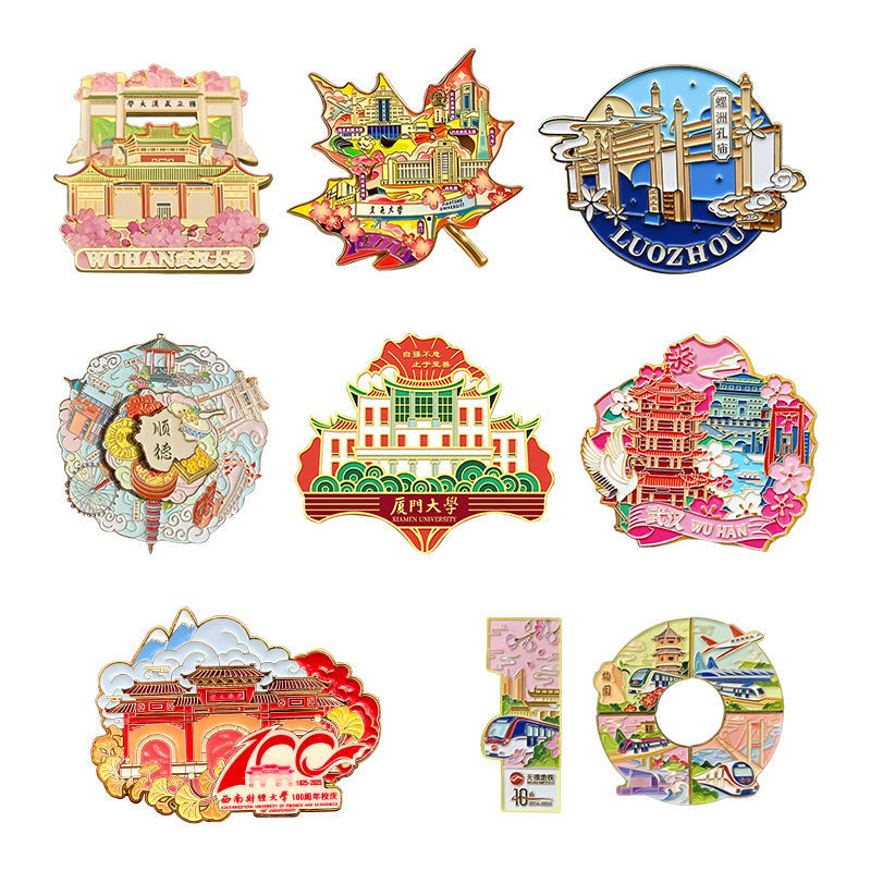 Zinc Alloy Promotional Fridge Magnet Gift Custom 3D Metal Souvenir Magnets Fridge Magnet Customised Zinc Alloy Fridge Stickers
