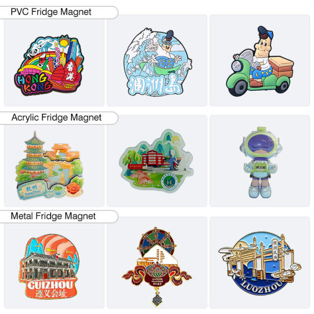 Zinc Alloy Promotional Fridge Magnet Gift Custom 3D Metal Souvenir Magnets Fridge Magnet Customised Zinc Alloy Fridge Stickers