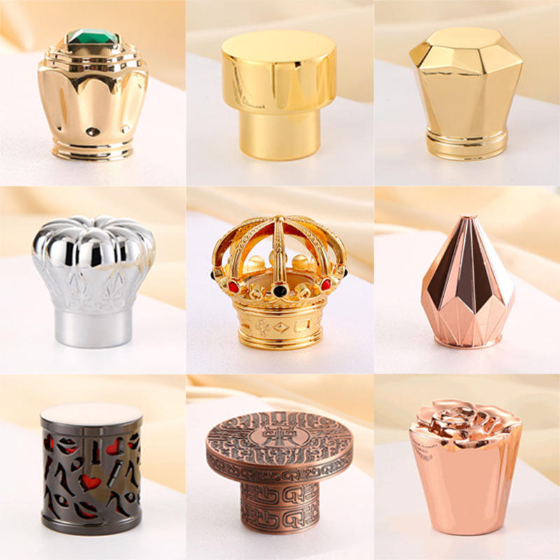 Zinc Alloy Perfume Cap Universal FEA15 Die Casting Zamac Perfume Bottle Cap, Multi Color Plated, Zinc Alloy Fragrance Closure Factory Wholesale