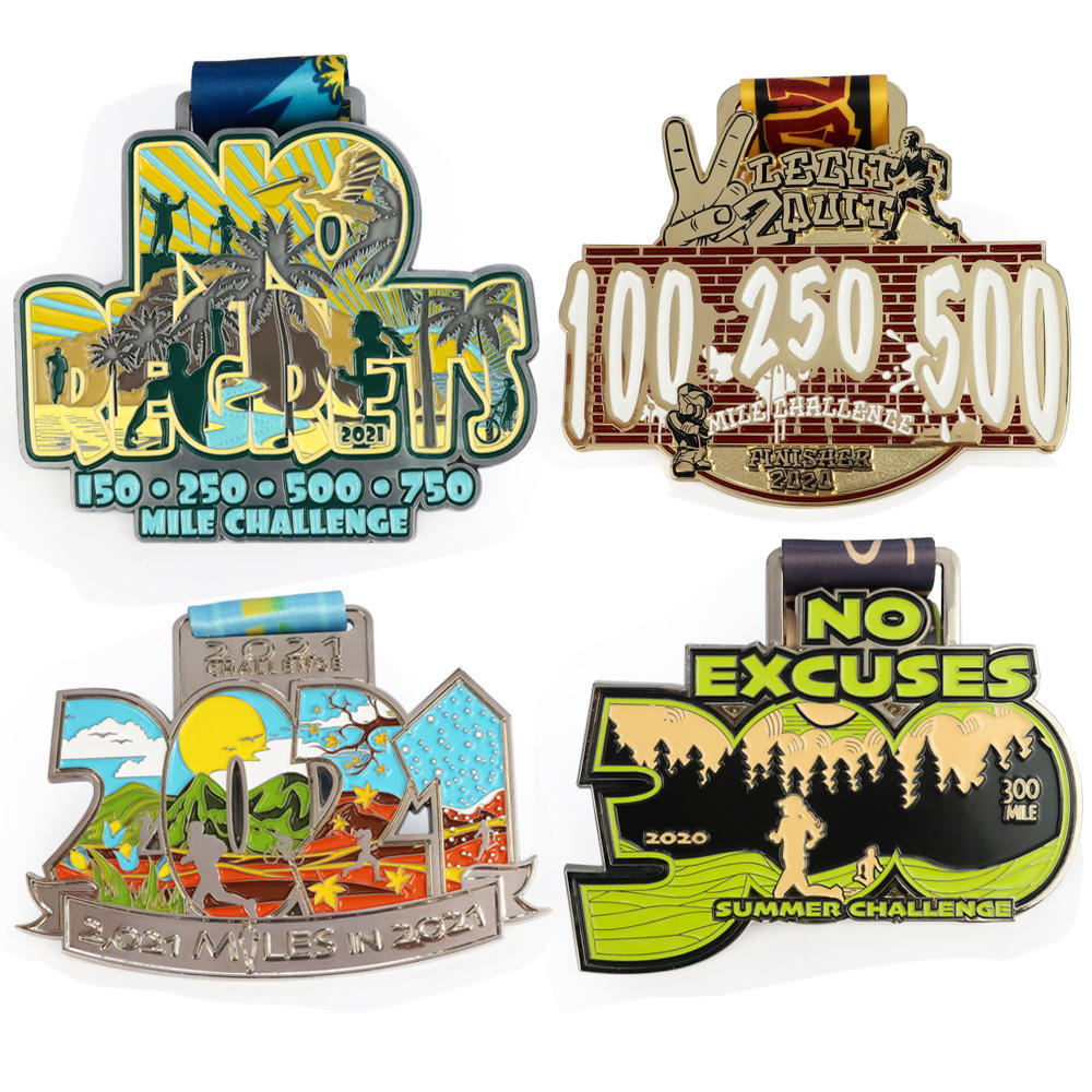China Cheap Custom Metal Design You Own Half Quarter Marathon Running Zinc Alloy 3D Gold Metal Award Medal
