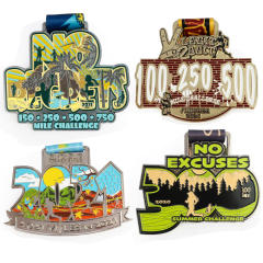 China Cheap Custom Metal Design You Own Half Quarter Marathon Running Zinc Alloy 3D Gold Metal Award Medal