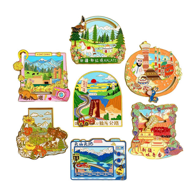 Zinc Alloy Promotional Fridge Magnet Gift Custom 3D Metal Souvenir Magnets Fridge Magnet Customised Zinc Alloy Fridge Stickers