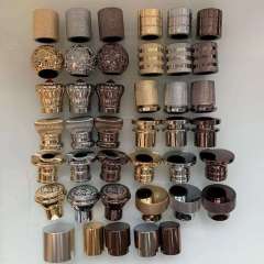 Zamac Perfume Cap Stripe Cylinder Zamac Perfume Cap, Factory Direct Supply, High End Zinc Alloy Closure for Perfume & Cosmetic Packaging