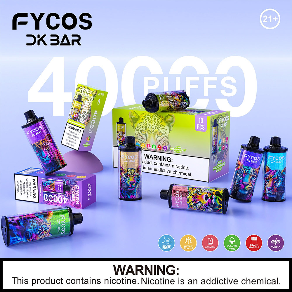 FYCOS DK Bar 40K Puffs Disposable Vape Pen Pre-Filling E Cigarette EU Warehouse Bulk Wholesale