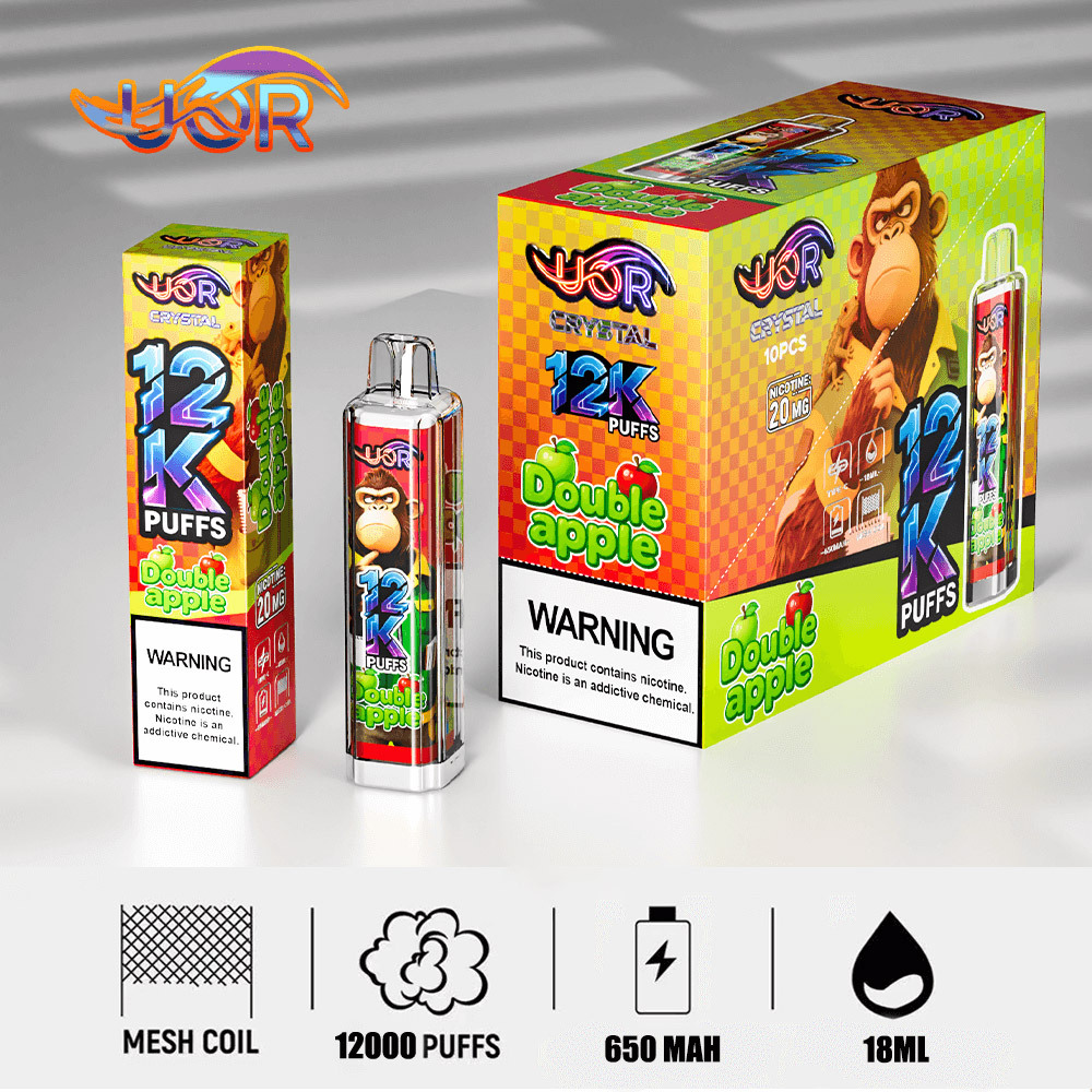 UOR Crystal 12K Puffs Disposable Vape Pen Pre-Filling E Cigarette EU Warehouse Bulk Wholesale