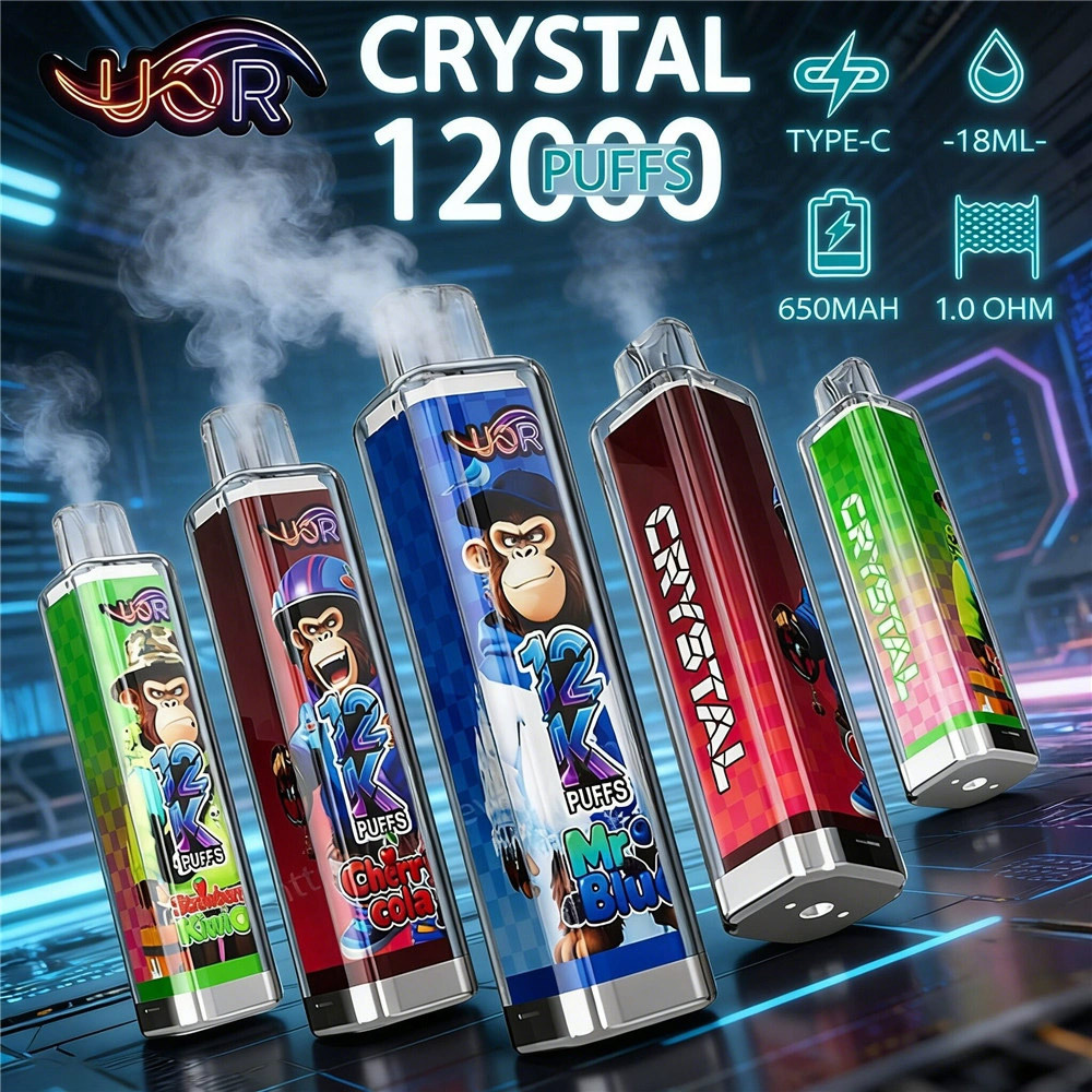 UOR Crystal 12K Puffs Disposable Vape Pen Pre-Filling E Cigarette EU Warehouse Bulk Wholesale