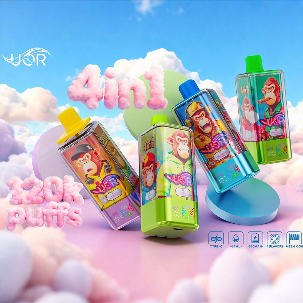 UOR 4-in-1 Flavor 120K Puffs Disposable Vape Pen Pre-Filling E Cigarette EU Warehouse Bulk Wholesale
