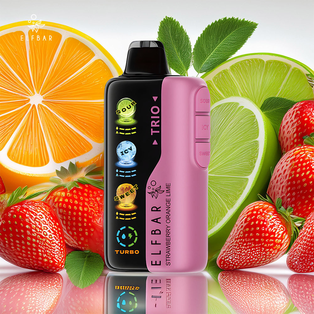 ELFBAR TRIO 40K Puffs Disposable Vape Pen Pre-Filling E Cigarette SOUR/ICY/SWEET Adjustable EU Warehouse Bulk Wholesale