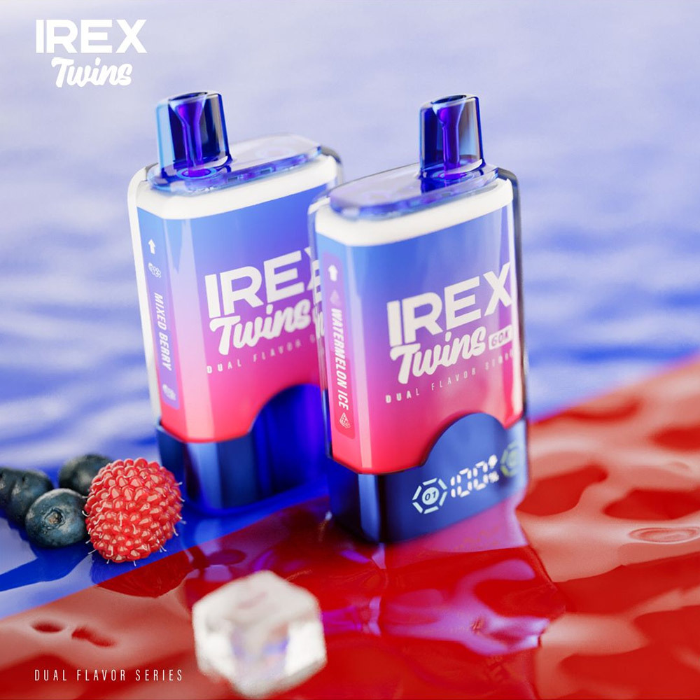 IREX Twins 2-in-1 Flavor 60K Puffs Disposable Vape Pen Pre-Filling E Cigarette EU Warehouse Bulk Wholesale