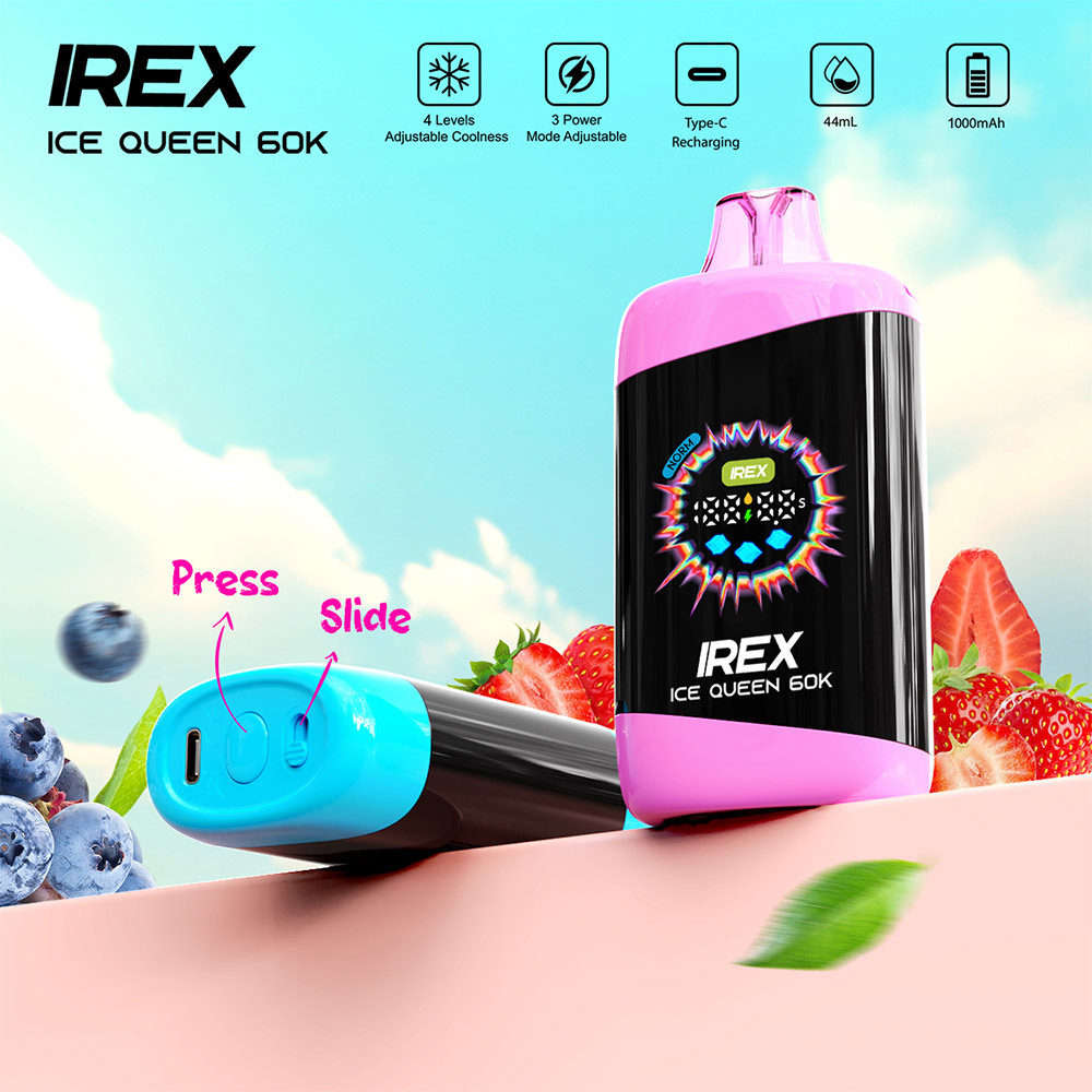 IREX Ice Queen 60K Puffs Disposable Vape Pen Pre-Filling E Cigarette EU Warehouse Bulk Wholesale