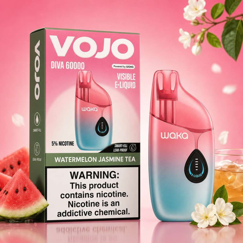 WAKA VOJO DIVA 60K Puffs Disposable Vape Pen Pre-Filling E Cigarette CN Warehouse Bulk Wholesale