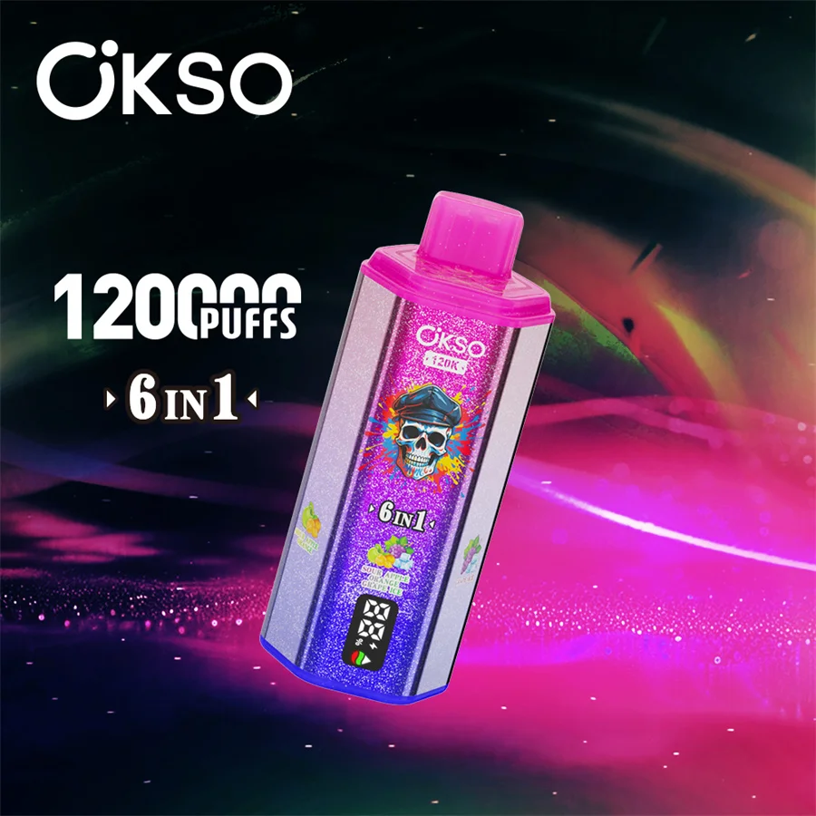OKSO 6-in-1 120K Puffs Disposable Vape Pen Pre-Filling E Cigarette CN Warehouse Bulk Wholesale