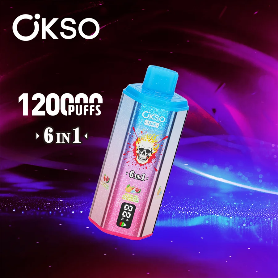 OKSO 6-in-1 120K Puffs Disposable Vape Pen Pre-Filling E Cigarette CN Warehouse Bulk Wholesale