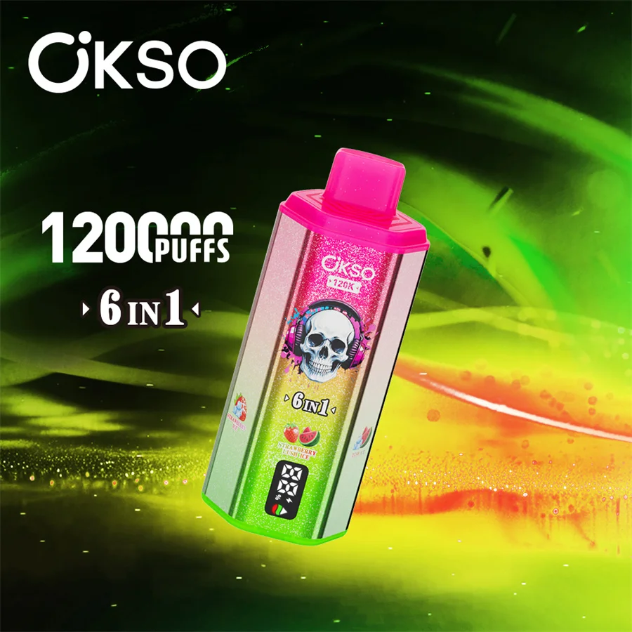 OKSO 6-in-1 120K Puffs Disposable Vape Pen Pre-Filling E Cigarette CN Warehouse Bulk Wholesale