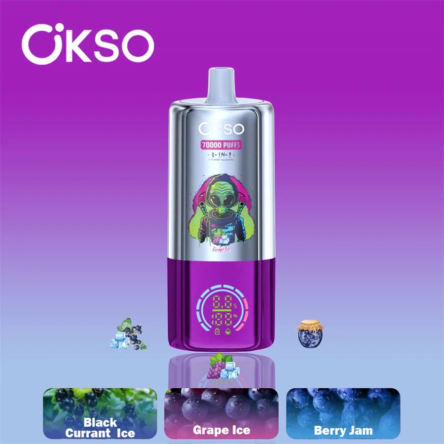 OKSO 3-in-1 70K Puffs Disposable Vape Pen Pre-Filling E Cigarette CN Warehouse Bulk Wholesale