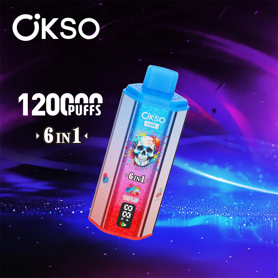 OKSO 6-in-1 120K Puffs Disposable Vape Pen Pre-Filling E Cigarette CN Warehouse Bulk Wholesale