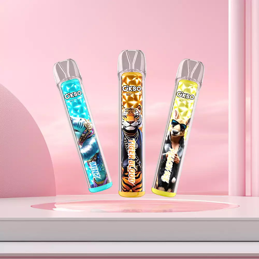 OKSO Crystal Bar 800 Puffs Disposable Vape Pen Pre-Filling E Cigarette CN Warehouse Bulk Wholesale