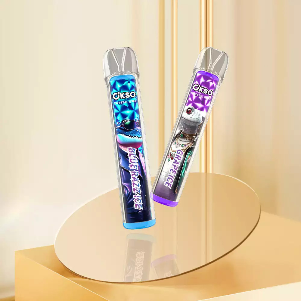 OKSO Crystal Bar 800 Puffs Disposable Vape Pen Pre-Filling E Cigarette CN Warehouse Bulk Wholesale