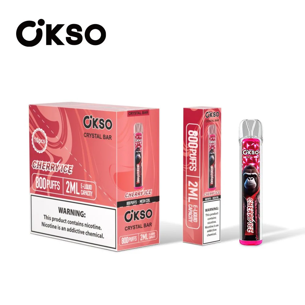 OKSO Crystal Bar 800 Puffs Disposable Vape Pen Pre-Filling E Cigarette CN Warehouse Bulk Wholesale