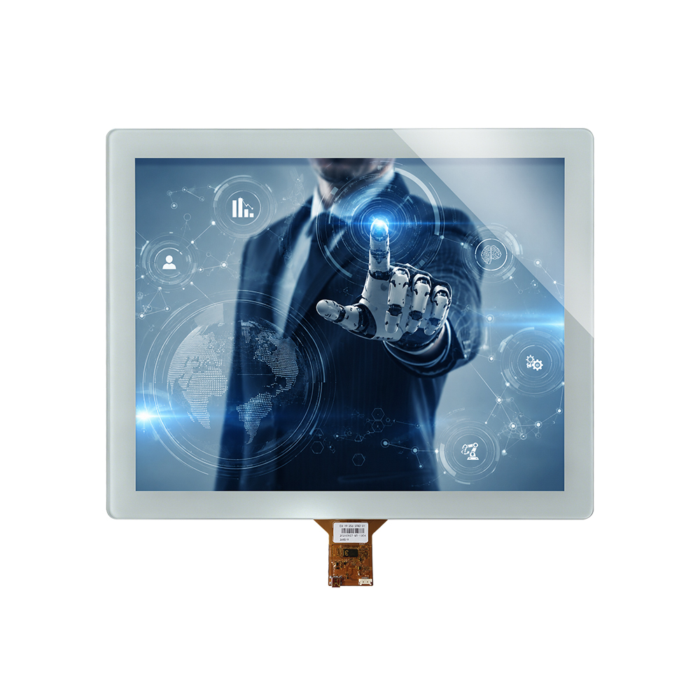 19 inch industrial HMI replacement touch display with custom cover glass