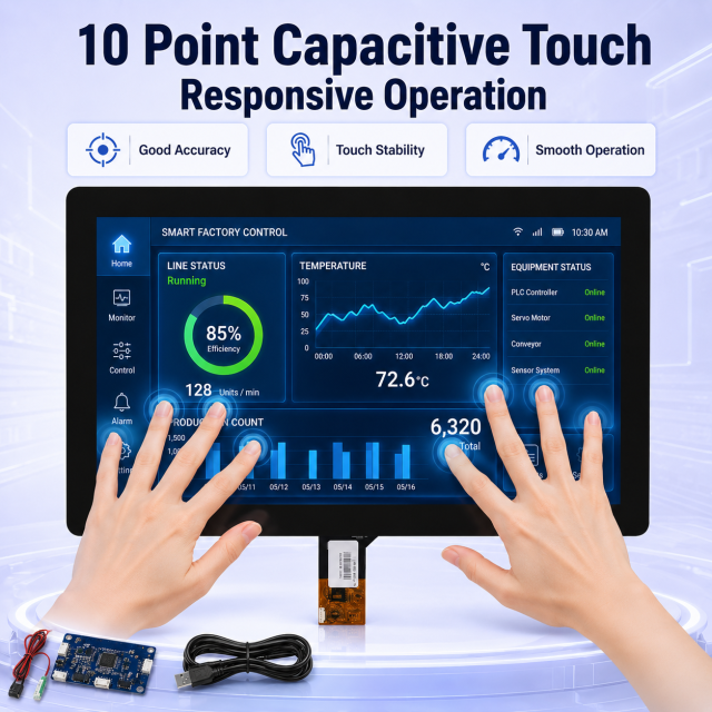 21.5 inch widescreen touch display module for smart kiosks