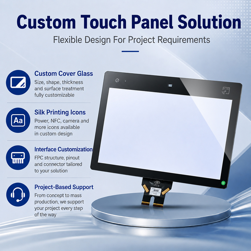 15.6 inch PCAP touch panel with FPC and optional USB controller kit