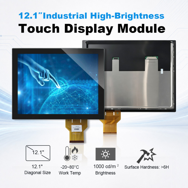 12,1 Zoll PCAP Industrie Touch Display mit LCD für Maschinensteuerung