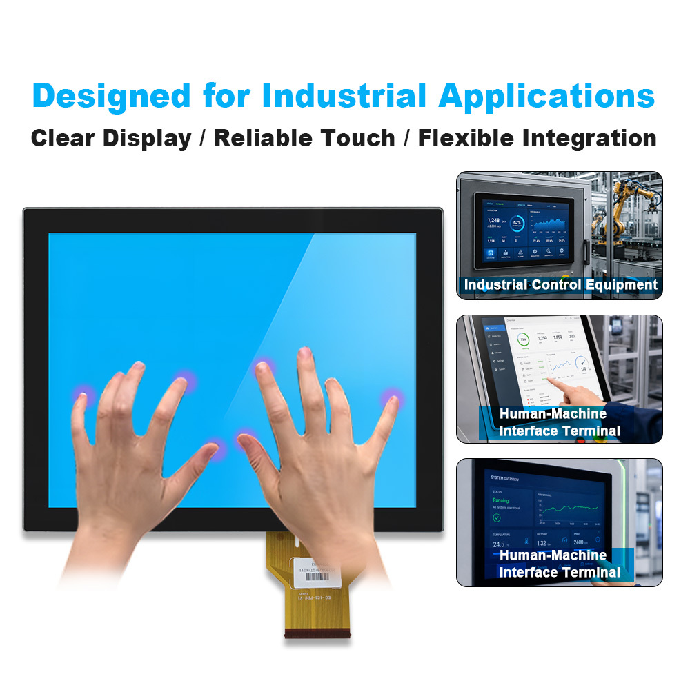 Vollflächig optisch verklebtes 4:3 Touch-Display-Modul für Industrie-HMI