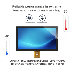 Module d’affichage tactile capacitif intégré dans une borne de commande en libre-service